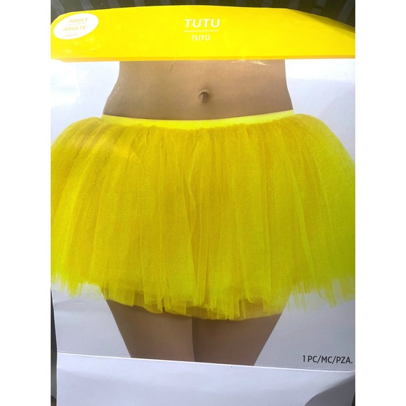 Dresses & Skirts - NWT Womens Yellow Tutu Skirt Adult One Size Halloween Costume Ballet Fairy